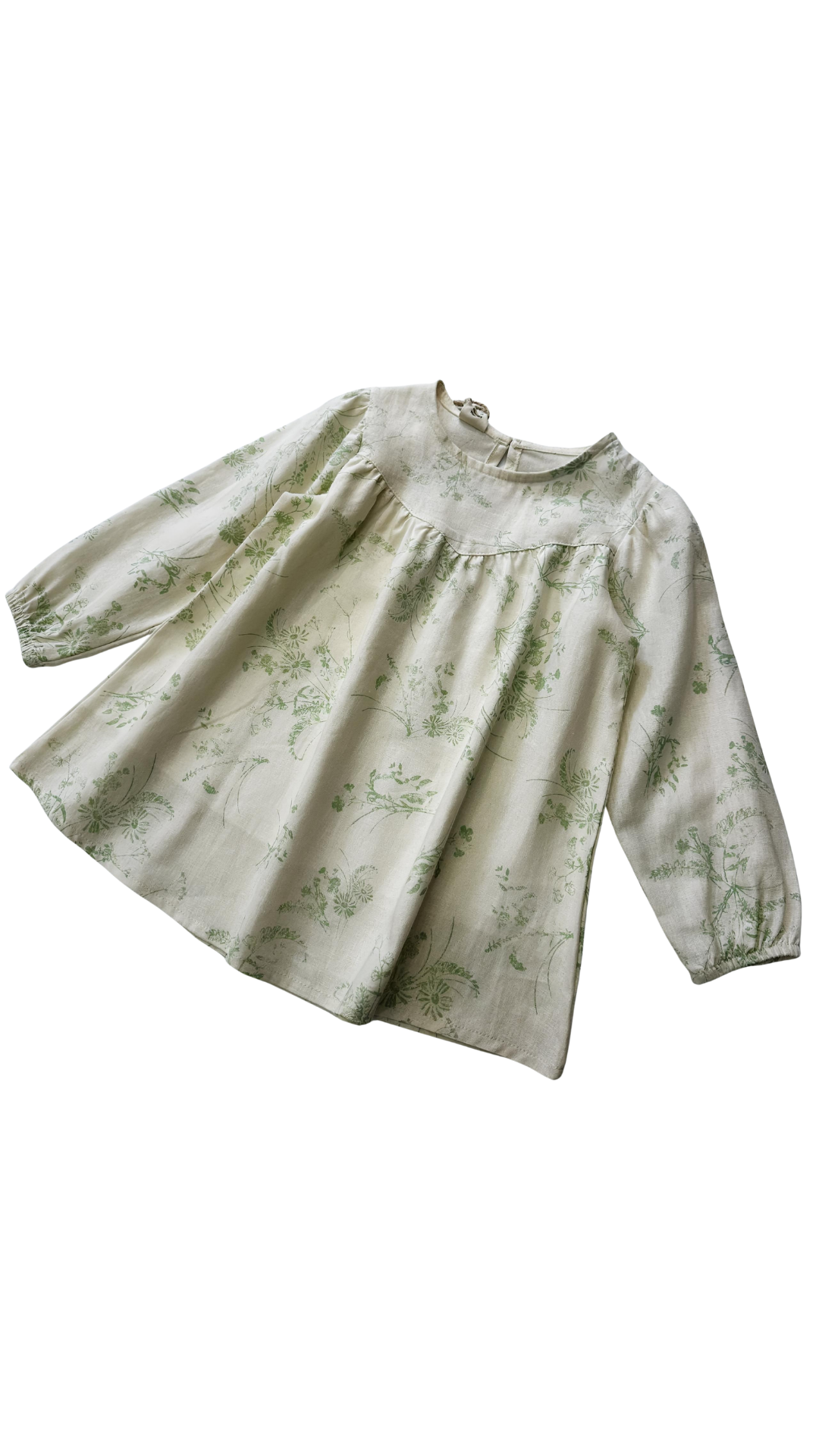 Sage Whisper Dress for kids by Bobby Jr Kids Wear, featuring a comfortable, stylish dress in soft sage color with a playful design.