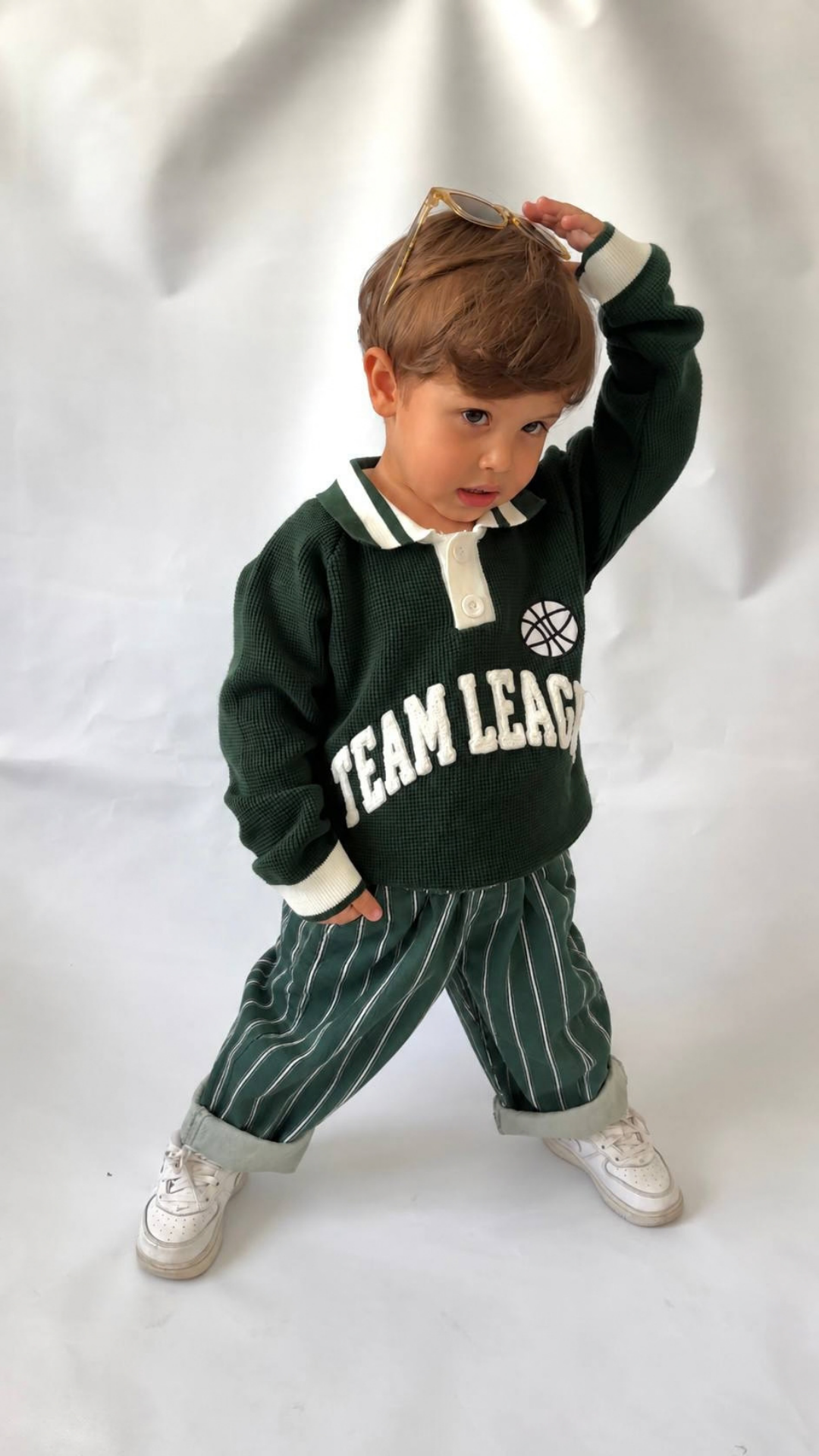 Team League Striped Pants Set