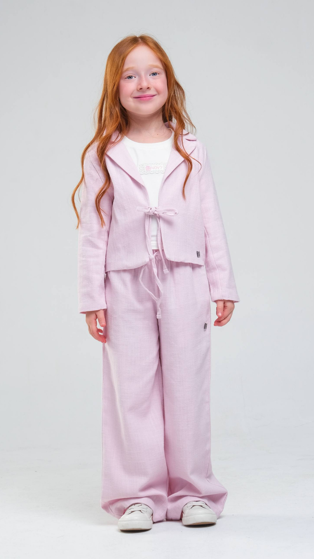 Soft Elegance Two-Piece Set by NOV7, featuring a comfortable and stylish matching top and bottom in a soft fabric.