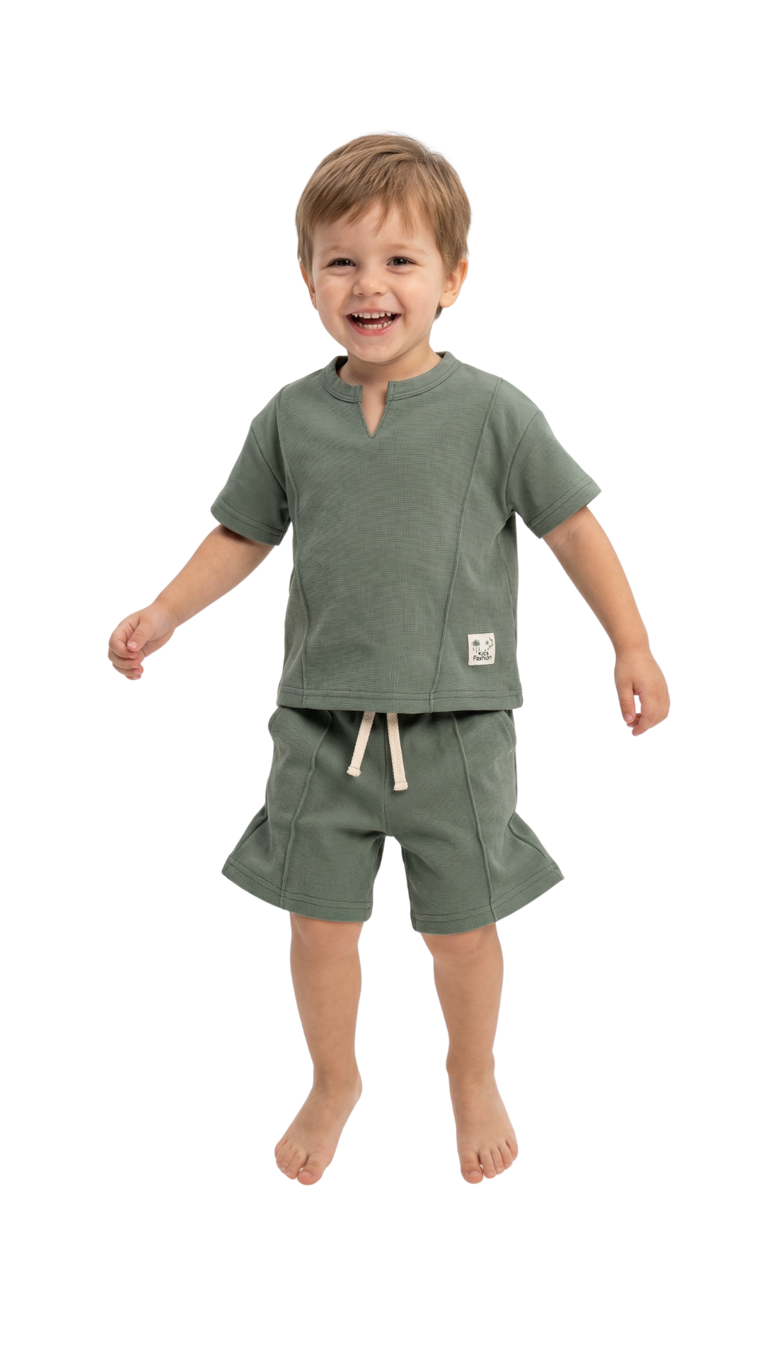 Colorful Sage Adventure Set by Bobby Jr Kids Wear featuring comfortable, stylish clothing for active children.