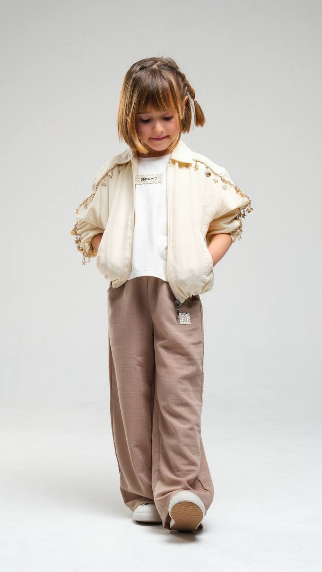 Ivory Breeze Set by NOV7, stylish clothing set featuring light ivory fabric with subtle detailing and comfortable fit.