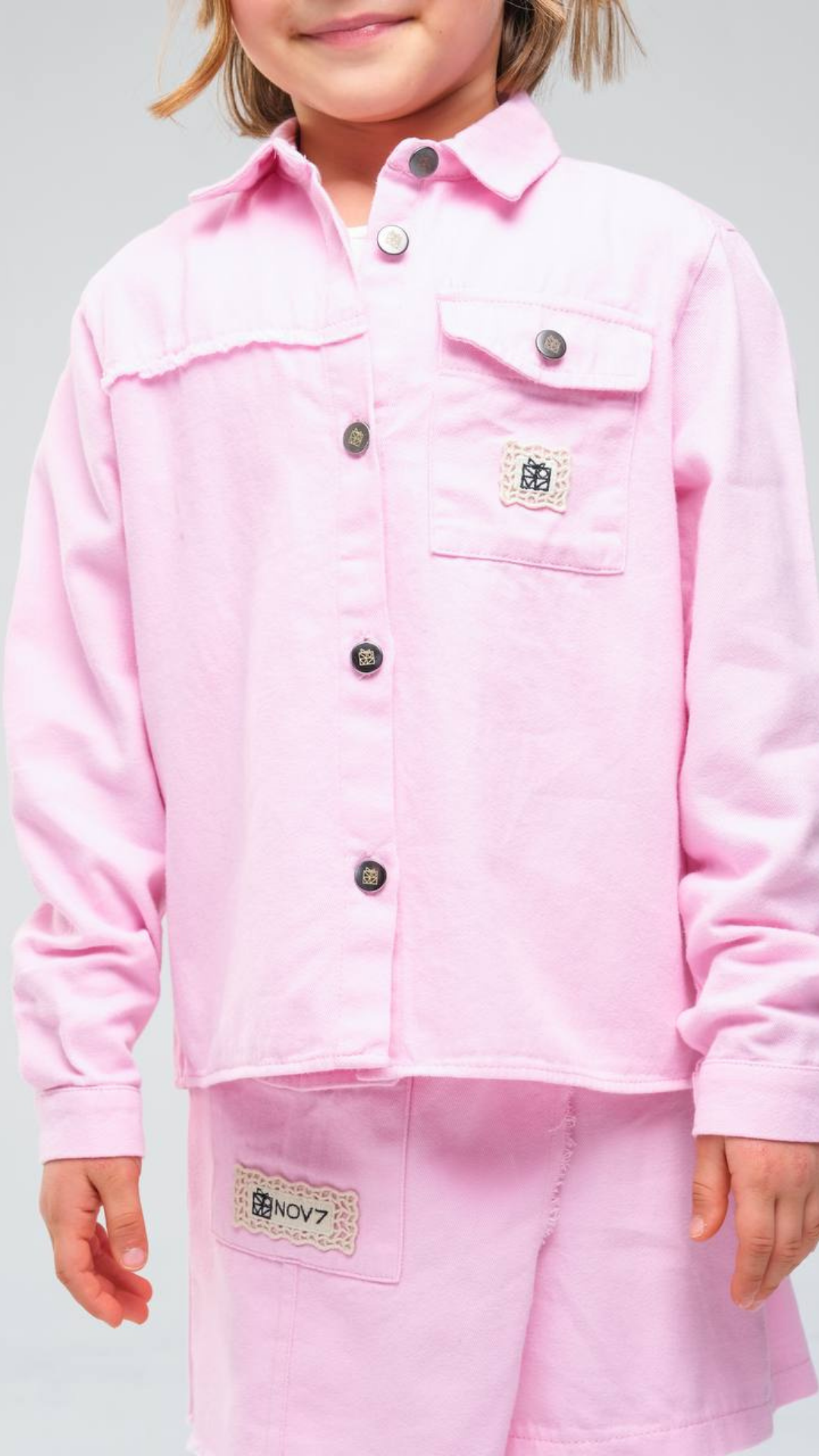 NOV7 Blush Charm Skirt Set featuring a stylish matching top and skirt, perfect for trendy, casual wear.