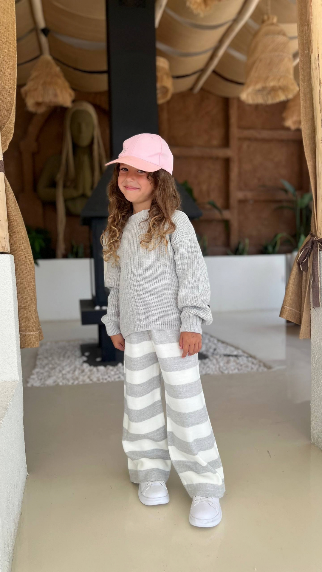 Striped Knit Wide-Leg Set