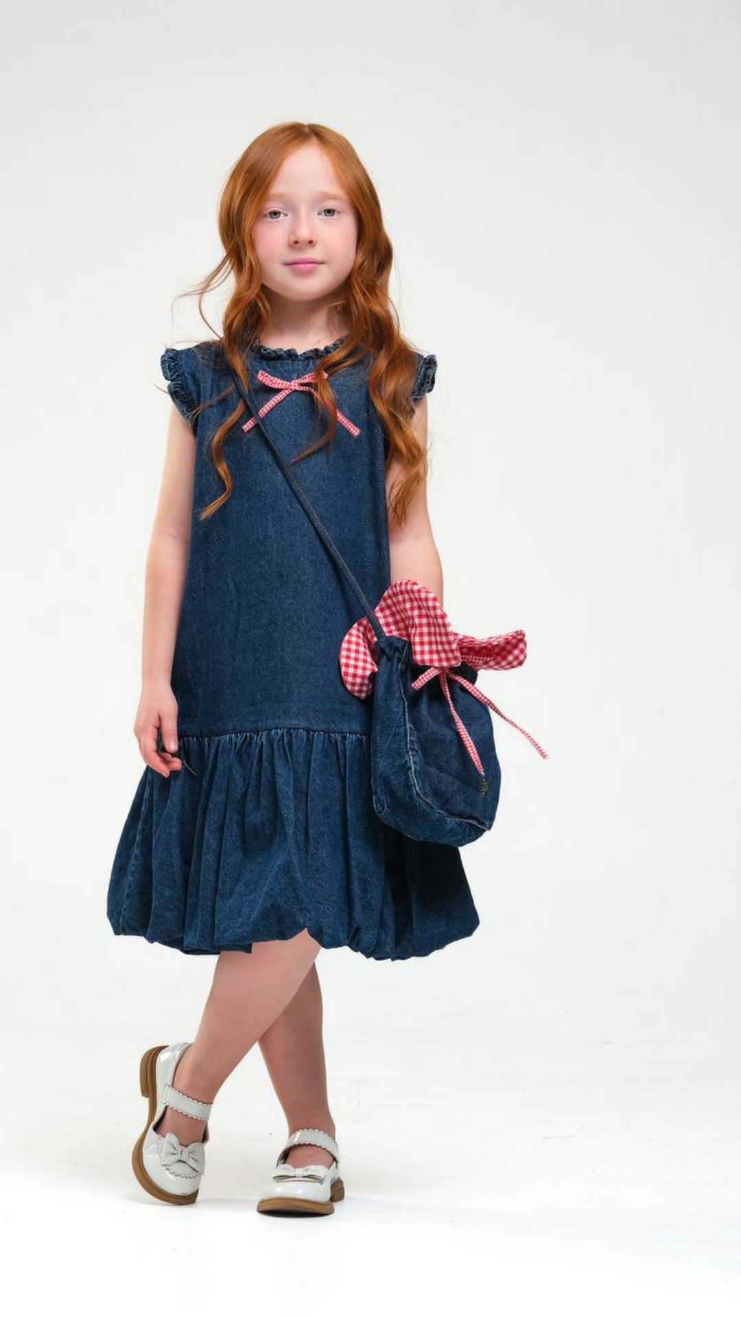 Denim Darling Dress by NOV7, stylish blue denim dress with a fitted silhouette and casual-chic design.