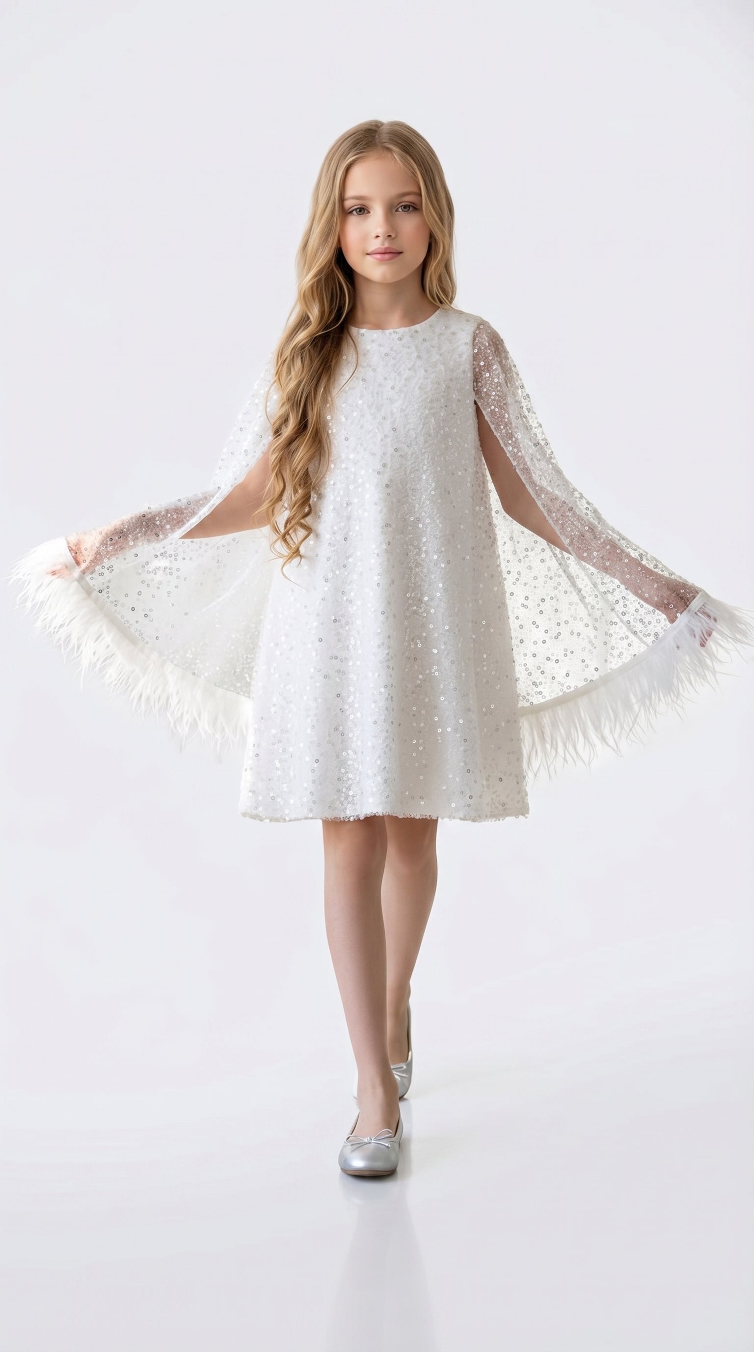 Little Stardust Cape Dress