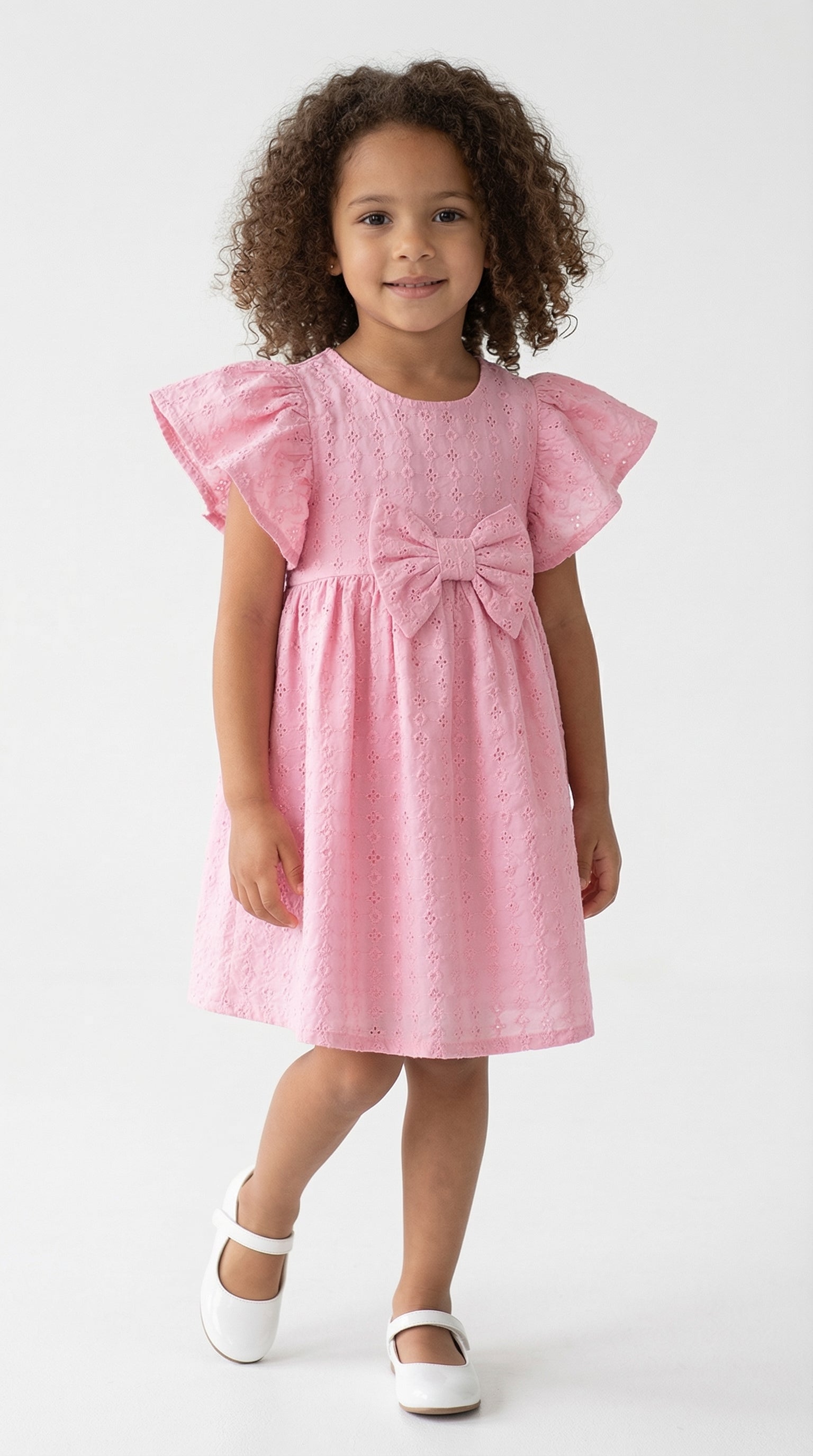 Kocak Kids Rosy Twirl Dress for girls, featuring a vibrant pink color and playful design, perfect for special occasions or everyday wear.