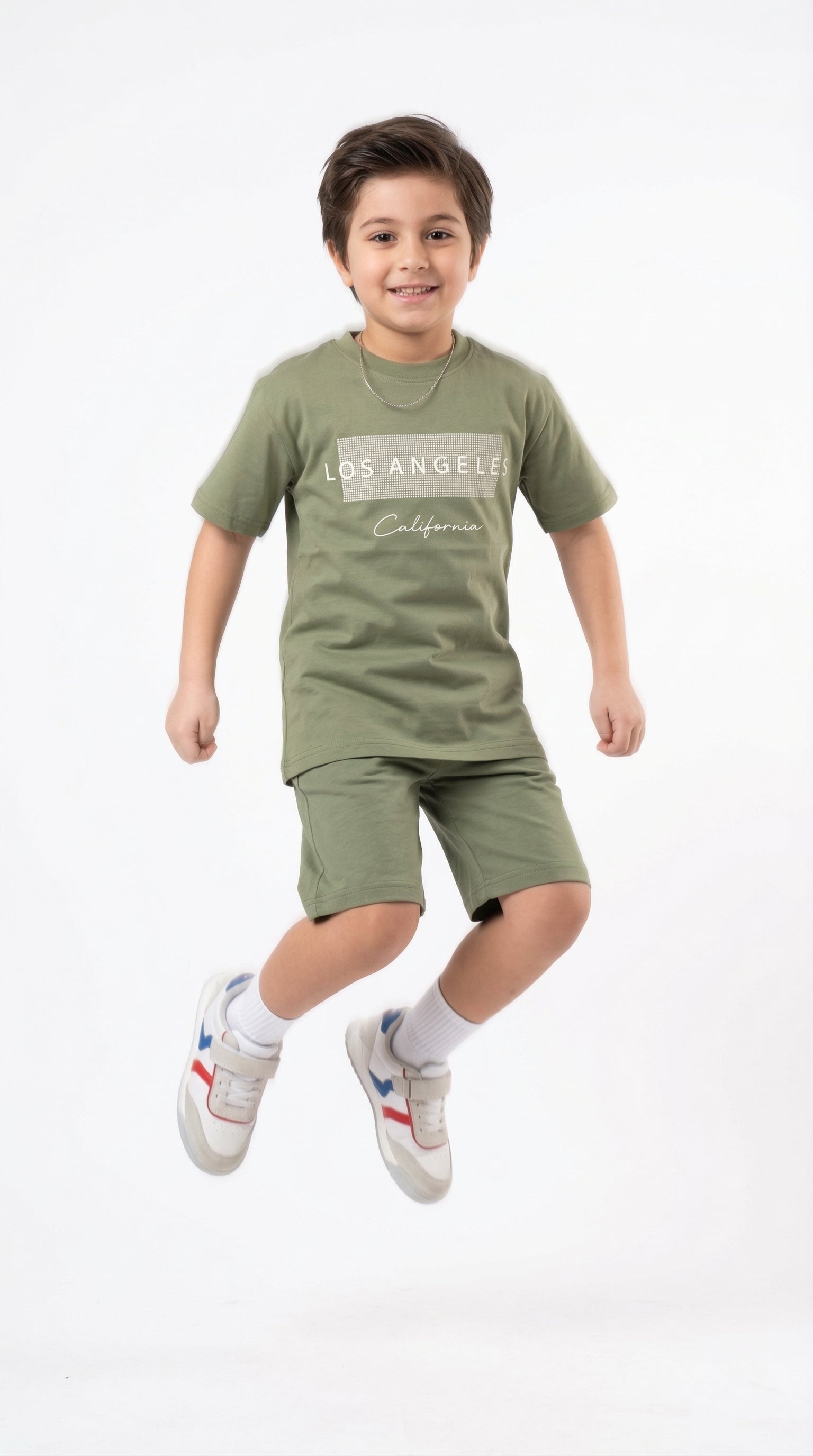 Kocak Kids California Coast set for kids, featuring colorful, casual clothing with seaside-inspired patterns and comfortable fit.