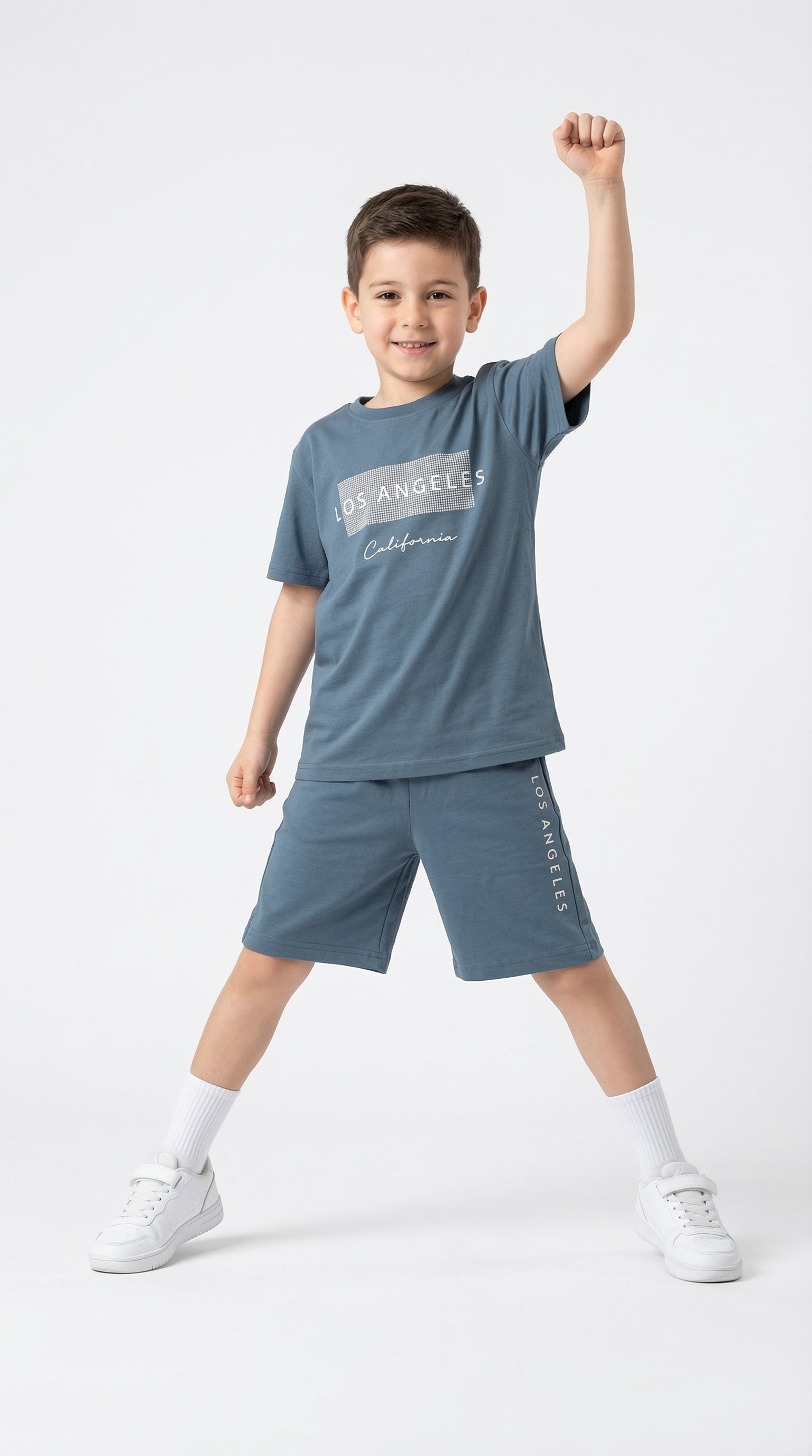 Kocak Kids California Coast set for kids, featuring stylish casual clothing with colorful coastal-themed designs.