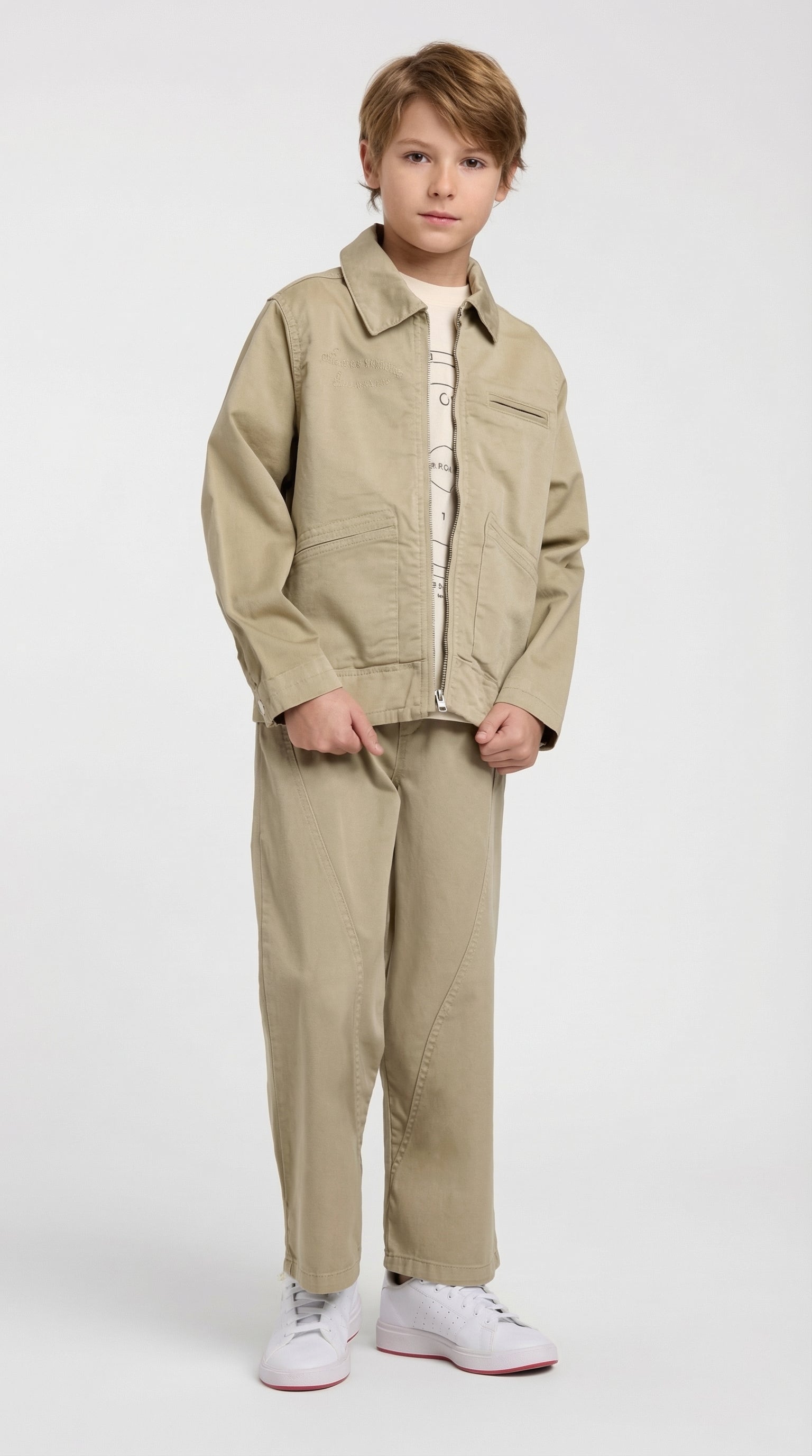 Children's Explorer Jacket and Pants set by Escable Kids, featuring a durable outdoor jacket and matching pants in vibrant colors.